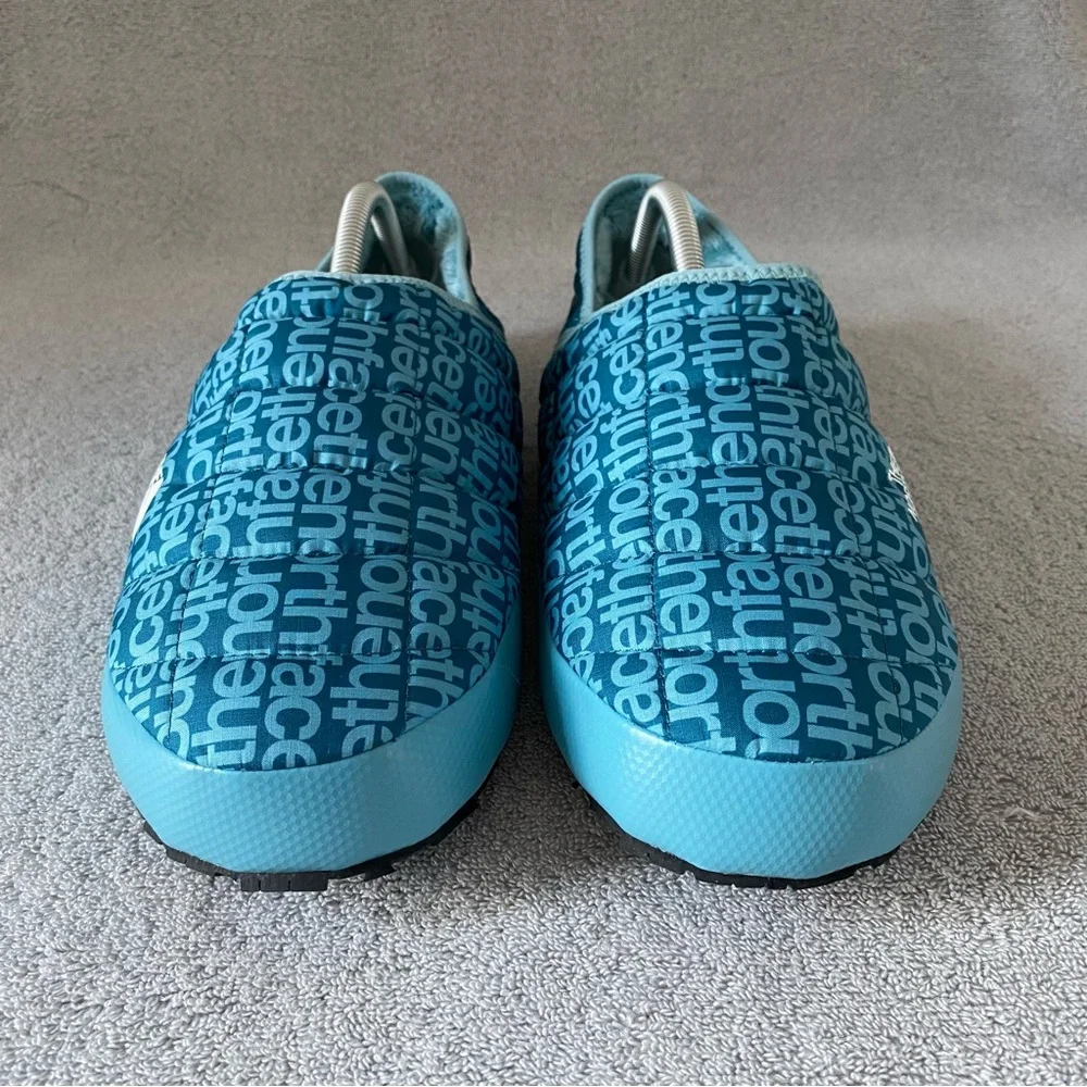 The North Face Mens 11 Thermoball Traction Mule V Shoes All Over Print Blue - Picture 2 of 8